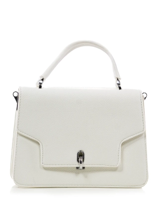 City Girl Flap Bag, White Color