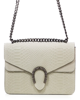 Ready Flap Bag, Pearl Grey Color