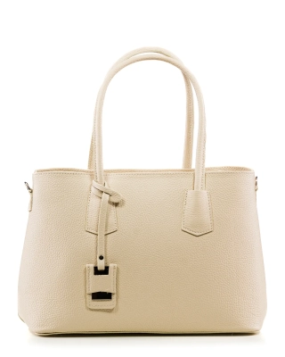 On It Structured Tote, Beige Color