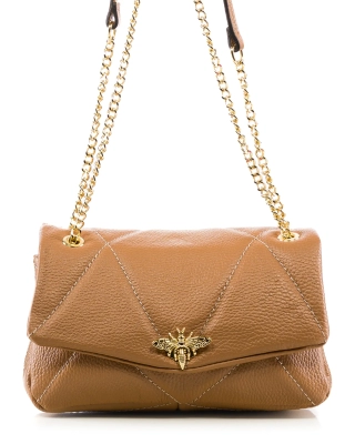 Perfect Match Flap Bag, Cognac Color