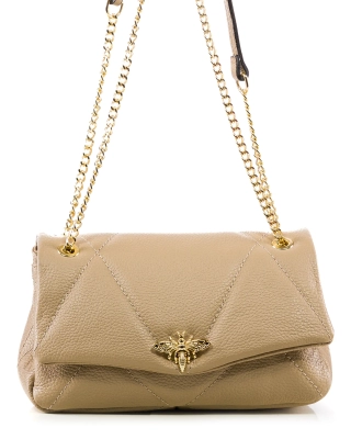 Perfect Match Flap Bag, Taupe Color