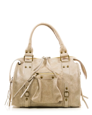Focus Small Crossbody Bag, Beige Color