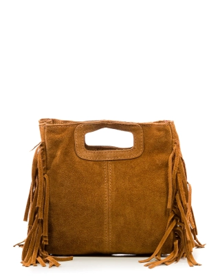All Of Me Fringe Bag, Cognac Color