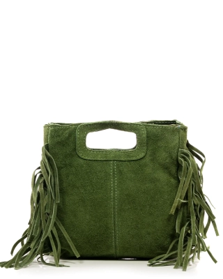 All Of Me Fringe Bag, Military Color