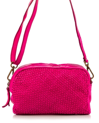 Intertwined Crossbody Bag, Fuchsia Color