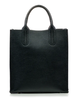 Interested Leather Bag, Black Color