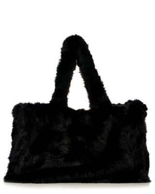 Fluff It Up Tote, Black Color