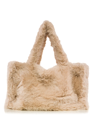 Fluff It Up Tote, Ecru Color