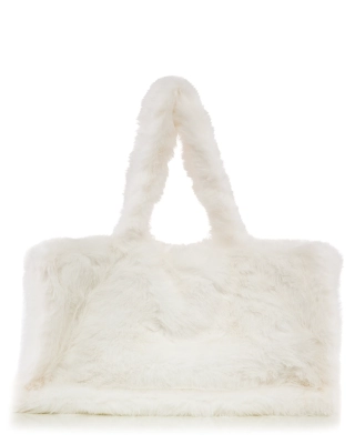 Fluff It Up Tote, White Color