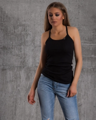 Haley Spaghetti strap top, Black Color