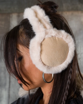 Big Plan Ear Muffs, Ecru Color