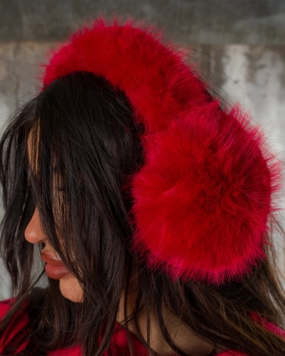 Shayla Ear Muffs, Red Color