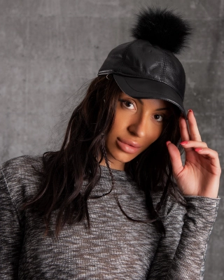 Concord Pom Pom Hat, Black Color