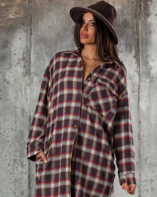 Alma Wool Hat, Dark Brown Color