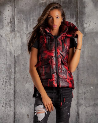Loves Park Camo Vest, Red Color
