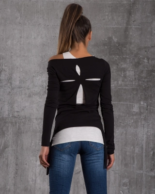 Escape Back Cutout Top, Black Color