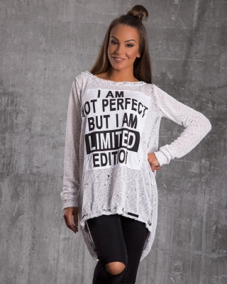 Unique High-Low Tunic, White Color