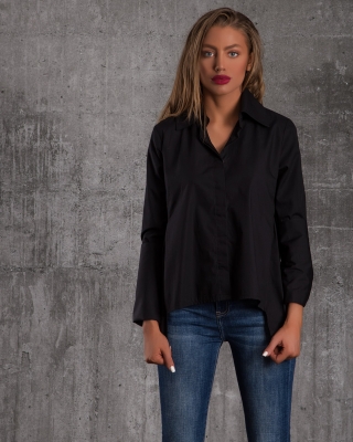 Aesthetic Elegant Shirt, Black Color