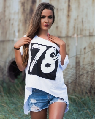 Lulu Back Tie Top, White Color