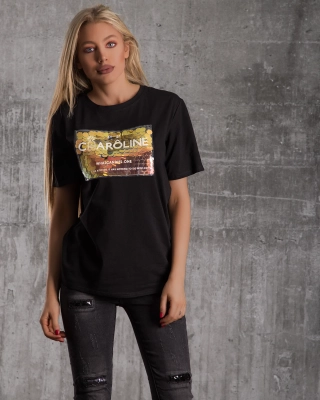 Caroline T-Shirt With Sequins, Black Color