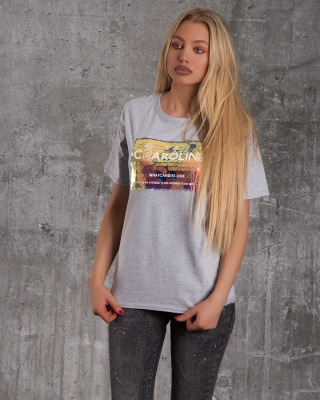 Caroline T-Shirt With Sequins, Grey Color