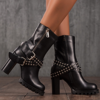 Master Studded Boots, Black Color