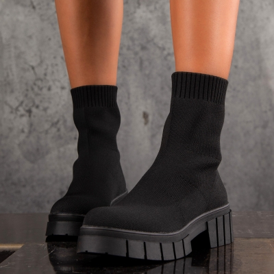 Arlene Sock Boots, Black Color