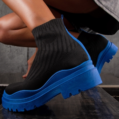 Aura Sock Boots, Blue Color