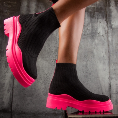 Aura Sock Boots, Pink Color