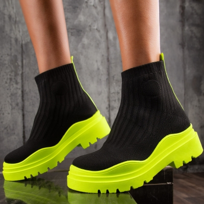 Aura Sock Boots, Yellow Color
