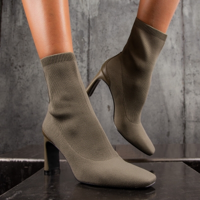 Tiramisu Sock Boots, Green Color