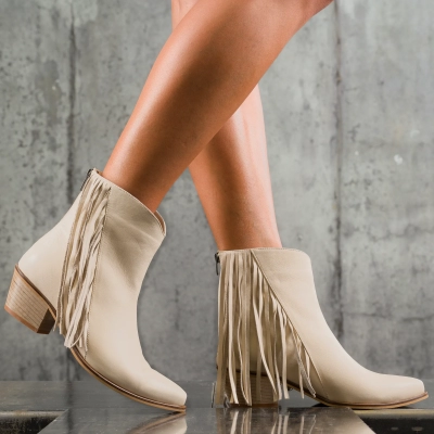 Girl World Ankle Boots, Beige Color