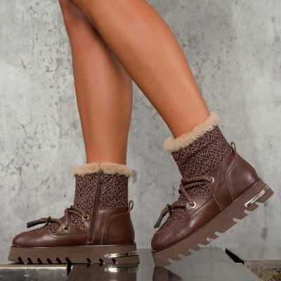 Боти My Brand, Кафяв Цвят