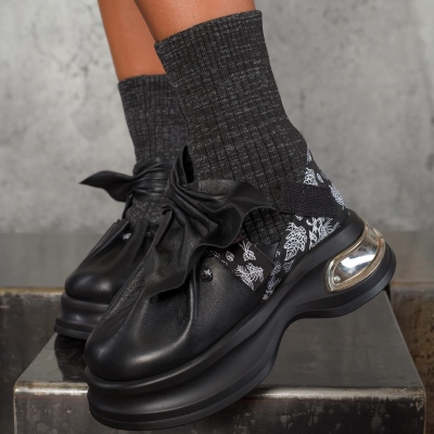 Боти Noir Bloom, Черен Цвят