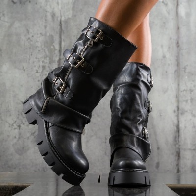 Face 2 Face Boots, Black Color