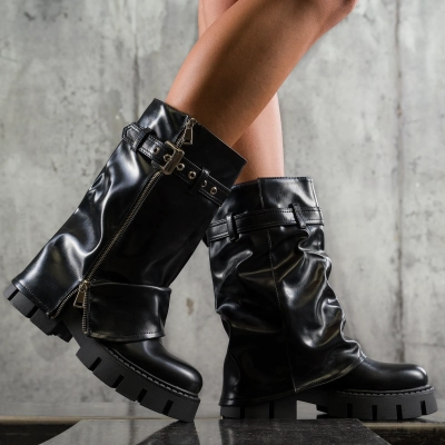 Completely Agree Boots, Black Color