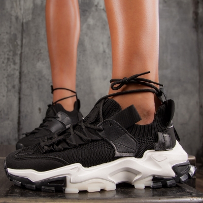 Vanilla Sock Trainers, Black Color