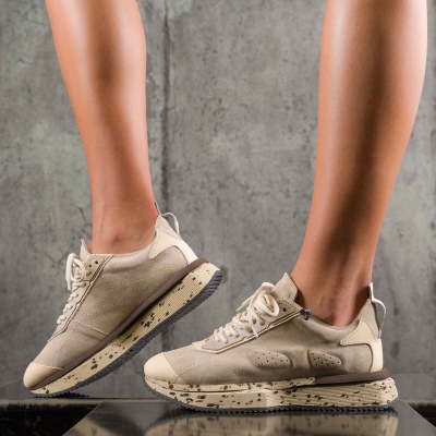 Impression Sneakers, Cream/Ecru Color