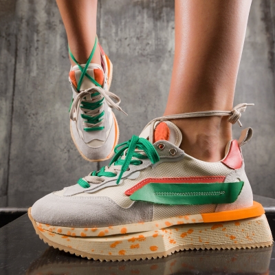 State Of Mind Trainers, Orange Color