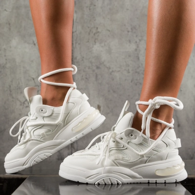 See It, Like It, Got It Sneakers, White Color