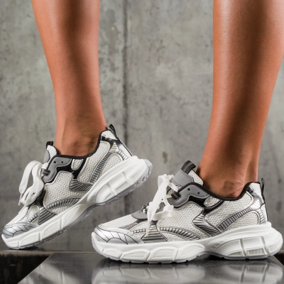 Example Trainers, White/Silver Color