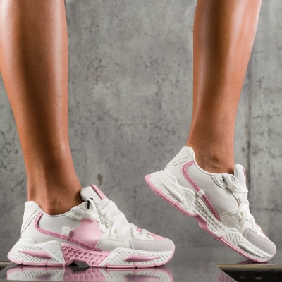 Balance Is Key Trainers, White/Pink Color