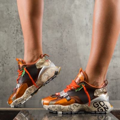 Angelique Sneakers, Orange Color