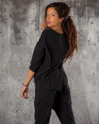 Sterling Top With Back Accent, Black Color