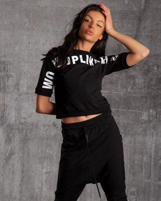 Woke Up Like This Top, Black Color