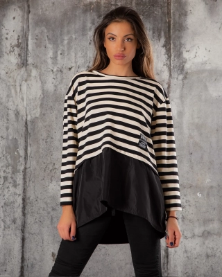 Kinsley Striped Top, Beige Color