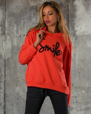 Smile Everyday Hoodie, Orange Color
