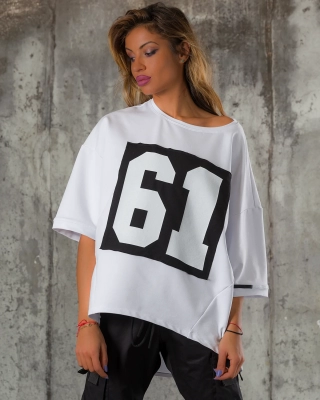 61 Looks Top, White Color