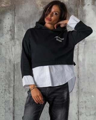 Let You Shine Hoodie, Black Color