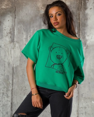 Beach Bear Top, Green Color